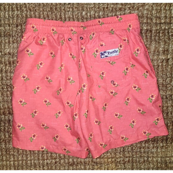 Mens swim shorts by Trunks Surk & Swim 3 pocket Coral Tropic sz Med. like *NEW* - Picture 11 of 12